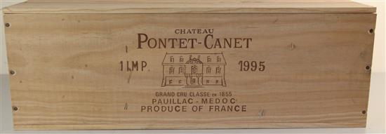 A cased Imperial of Chateau Pontet Canet, Pauillac, Medoc, 1995.